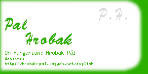 pal hrobak business card